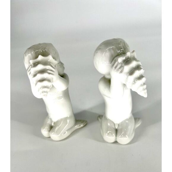 2 Bing & Grondahl B & G Copenhagen #2264 Mermaid Child Conch Shell 4.5" Figurine - Picture 4 of 7